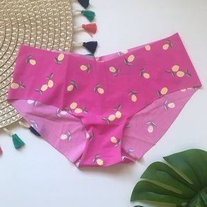 Victoria’s Secret Rawcut Hiphugger Panty Pink w Lemons Medium NEW